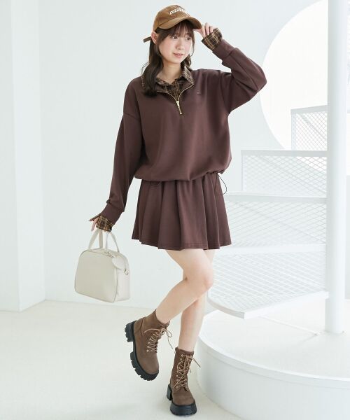 MAJESTIC LEGON / マジェスティックレゴン ミニ丈・ひざ丈ワンピース | レイヤード風スウェットセットアップ | 詳細12