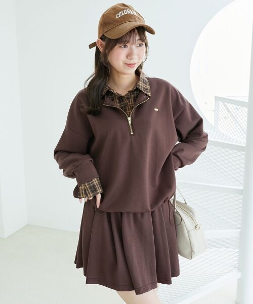 MAJESTIC LEGON / マジェスティックレゴン ミニ丈・ひざ丈ワンピース | レイヤード風スウェットセットアップ | 詳細15