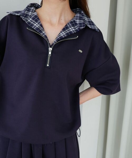 MAJESTIC LEGON / マジェスティックレゴン ミニ丈・ひざ丈ワンピース | レイヤード風スウェットセットアップ | 詳細25