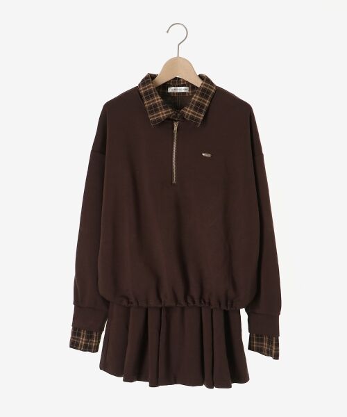 MAJESTIC LEGON / マジェスティックレゴン ミニ丈・ひざ丈ワンピース | レイヤード風スウェットセットアップ | 詳細27