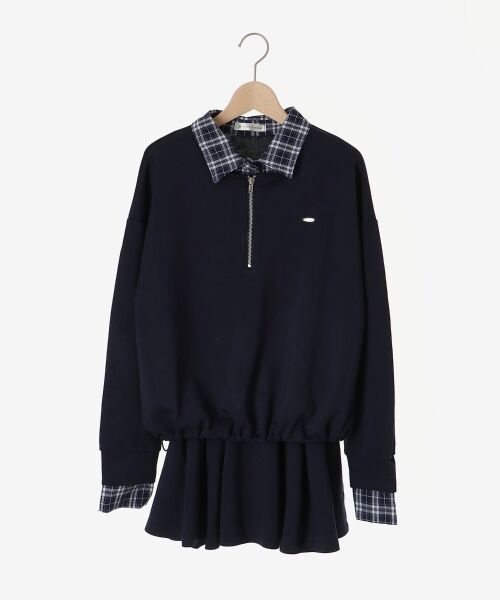 MAJESTIC LEGON / マジェスティックレゴン ミニ丈・ひざ丈ワンピース | レイヤード風スウェットセットアップ | 詳細28