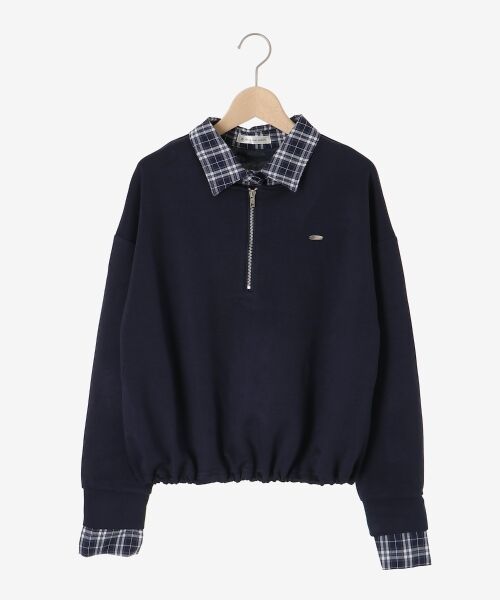 MAJESTIC LEGON / マジェスティックレゴン ミニ丈・ひざ丈ワンピース | レイヤード風スウェットセットアップ | 詳細30