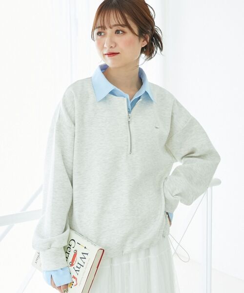 MAJESTIC LEGON / マジェスティックレゴン ミニ丈・ひざ丈ワンピース | レイヤード風スウェットセットアップ | 詳細8