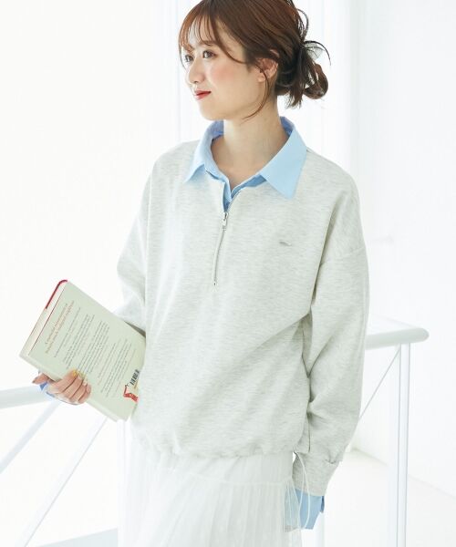 MAJESTIC LEGON / マジェスティックレゴン ミニ丈・ひざ丈ワンピース | レイヤード風スウェットセットアップ | 詳細9