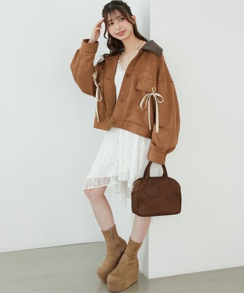 MAJESTIC LEGON / マジェスティックレゴン ブルゾン | 2wayリボンステンカラーブルゾン | 詳細12