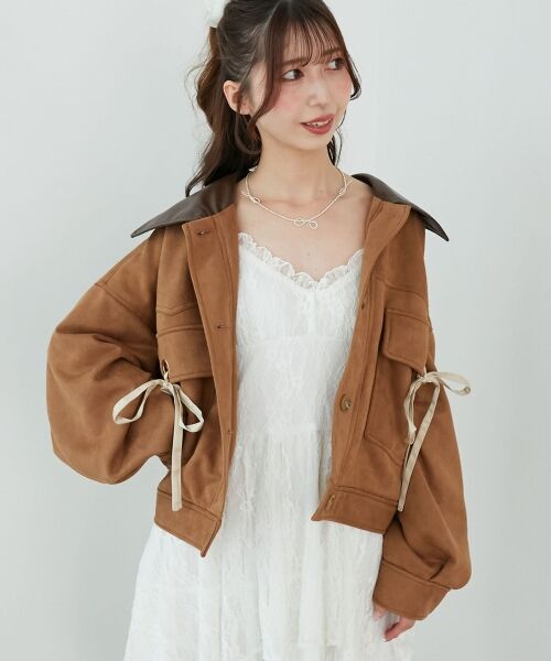 MAJESTIC LEGON / マジェスティックレゴン ブルゾン | 2wayリボンステンカラーブルゾン | 詳細14