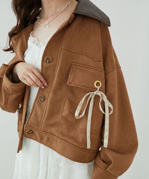 MAJESTIC LEGON / マジェスティックレゴン ブルゾン | 2wayリボンステンカラーブルゾン | 詳細17