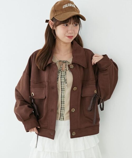 MAJESTIC LEGON / マジェスティックレゴン ブルゾン | 2wayリボンステンカラーブルゾン | 詳細21