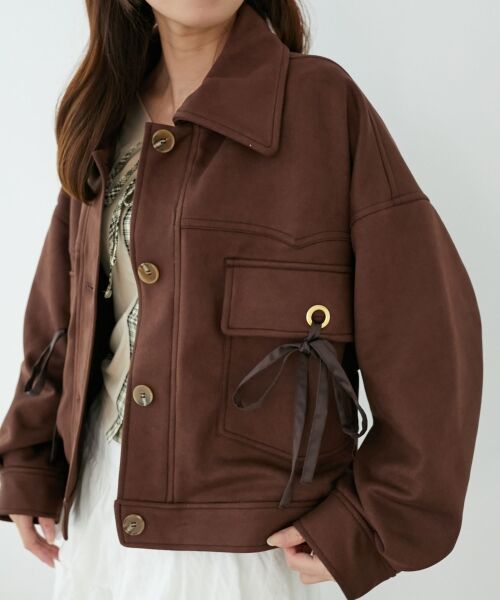 MAJESTIC LEGON / マジェスティックレゴン ブルゾン | 2wayリボンステンカラーブルゾン | 詳細24