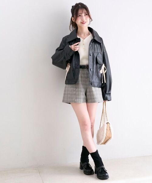 MAJESTIC LEGON / マジェスティックレゴン ブルゾン | 2wayリボンステンカラーブルゾン | 詳細25