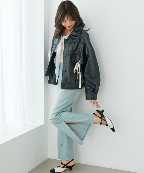 MAJESTIC LEGON / マジェスティックレゴン ブルゾン | 2wayリボンステンカラーブルゾン | 詳細27