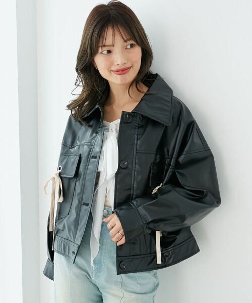 MAJESTIC LEGON / マジェスティックレゴン ブルゾン | 2wayリボンステンカラーブルゾン | 詳細29