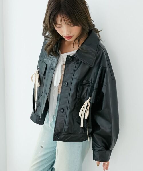 MAJESTIC LEGON / マジェスティックレゴン ブルゾン | 2wayリボンステンカラーブルゾン | 詳細30