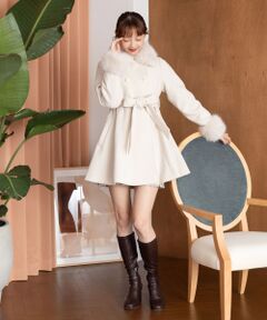 MAJESTIC LEGON / マジェスティックレゴン その他アウター | マルチwayフェイクファーカラーフレアコート