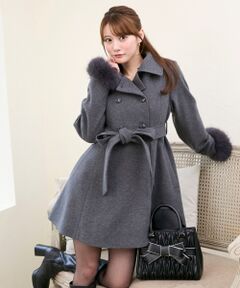 MAJESTIC LEGON / マジェスティックレゴン その他アウター | マルチwayフェイクファーカラーフレアコート