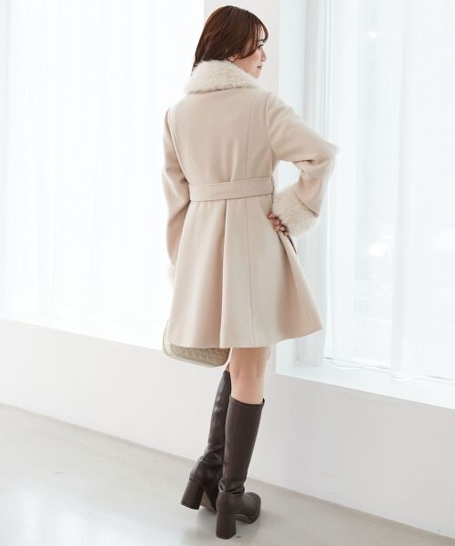 MAJESTIC LEGON / マジェスティックレゴン その他アウター | マルチwayフェイクファーカラーフレアコート | 詳細17