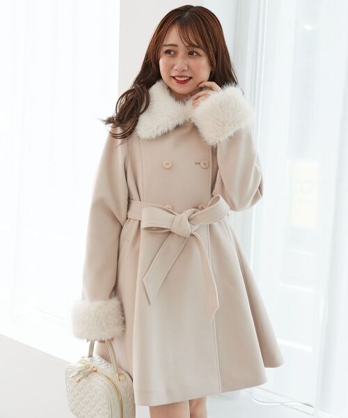 MAJESTIC LEGON / マジェスティックレゴン その他アウター | マルチwayフェイクファーカラーフレアコート | 詳細18