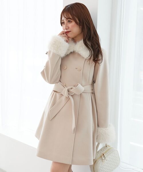 MAJESTIC LEGON / マジェスティックレゴン その他アウター | マルチwayフェイクファーカラーフレアコート | 詳細19