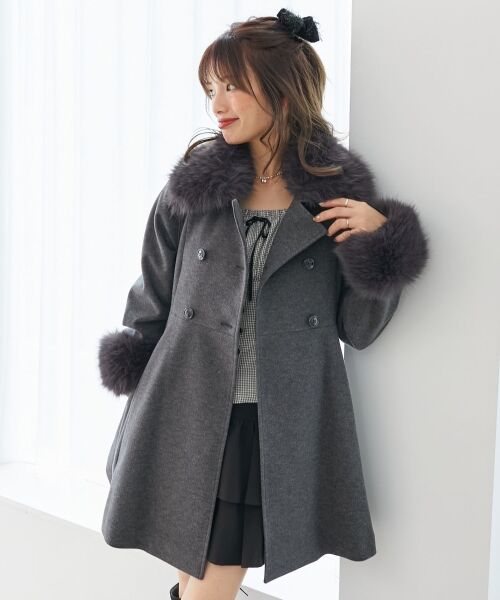 MAJESTIC LEGON / マジェスティックレゴン その他アウター | マルチwayフェイクファーカラーフレアコート | 詳細29