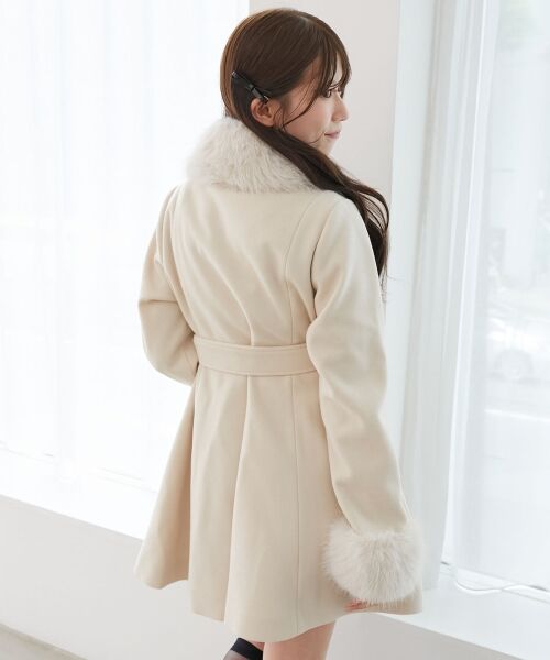 MAJESTIC LEGON / マジェスティックレゴン その他アウター | マルチwayフェイクファーカラーフレアコート | 詳細7