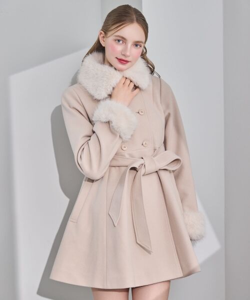 MAJESTIC LEGON / マジェスティックレゴン その他アウター | マルチwayフェイクファーカラーフレアコート | 詳細14