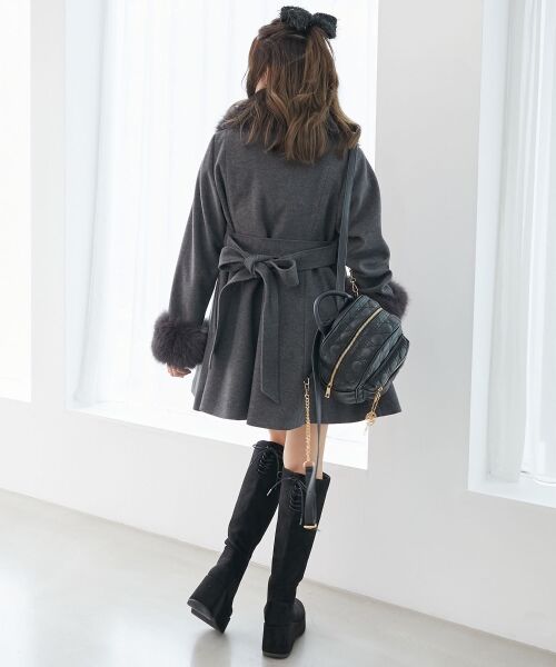 MAJESTIC LEGON / マジェスティックレゴン その他アウター | マルチwayフェイクファーカラーフレアコート | 詳細28