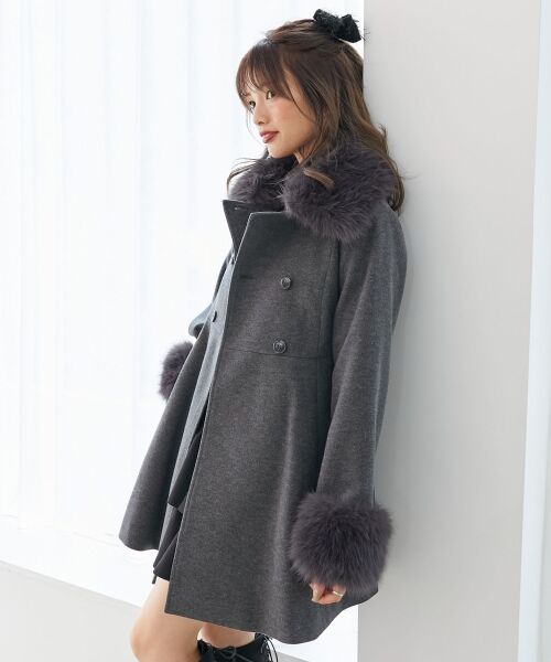 MAJESTIC LEGON / マジェスティックレゴン その他アウター | マルチwayフェイクファーカラーフレアコート | 詳細30