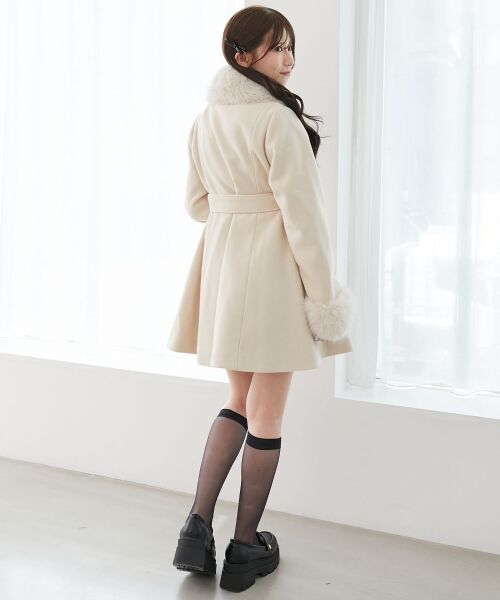 MAJESTIC LEGON / マジェスティックレゴン その他アウター | マルチwayフェイクファーカラーフレアコート | 詳細4