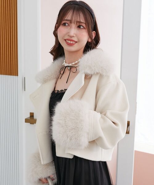 MAJESTIC LEGON / マジェスティックレゴン その他アウター | ∞マルチwayフェイクファー付ショートコート | 詳細10