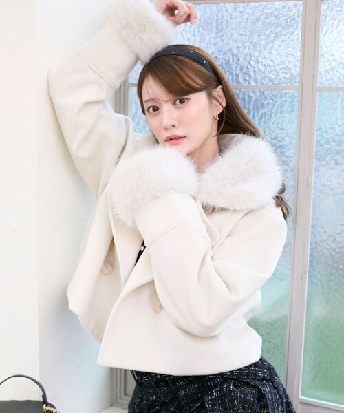 MAJESTIC LEGON / マジェスティックレゴン その他アウター | ∞マルチwayフェイクファー付ショートコート | 詳細2