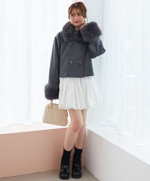 MAJESTIC LEGON / マジェスティックレゴン その他アウター | ∞マルチwayフェイクファー付ショートコート | 詳細22