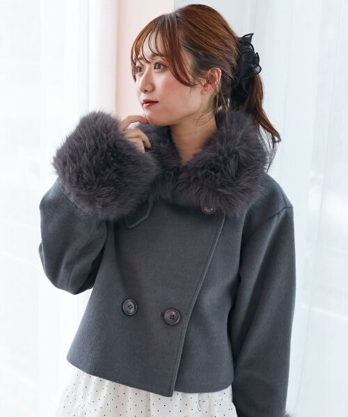 MAJESTIC LEGON / マジェスティックレゴン その他アウター | ∞マルチwayフェイクファー付ショートコート | 詳細26