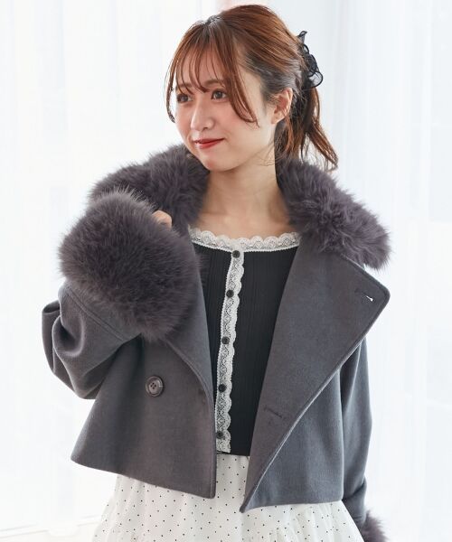 MAJESTIC LEGON / マジェスティックレゴン その他アウター | ∞マルチwayフェイクファー付ショートコート | 詳細29