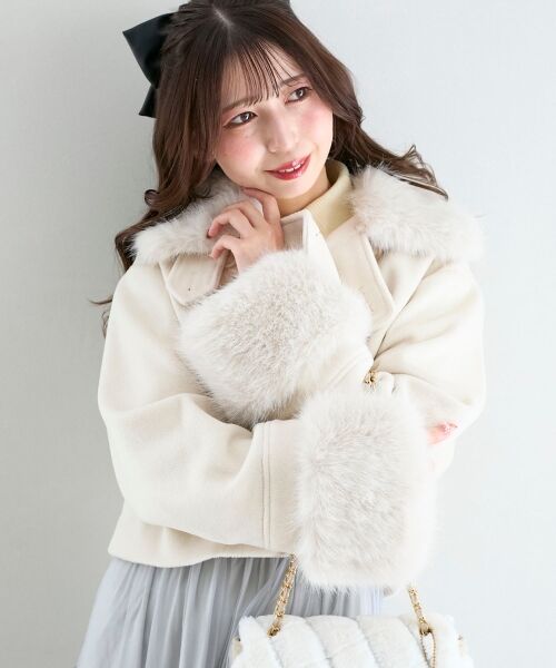 MAJESTIC LEGON / マジェスティックレゴン その他アウター | ∞マルチwayフェイクファー付ショートコート | 詳細5