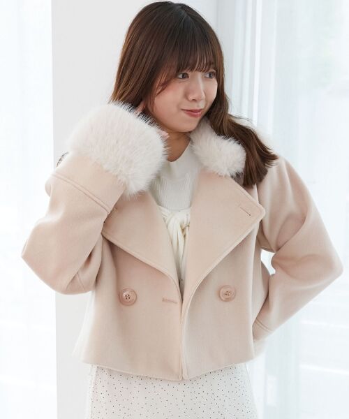 MAJESTIC LEGON / マジェスティックレゴン その他アウター | マルチwayフェイクファー付ショートコート | 詳細17