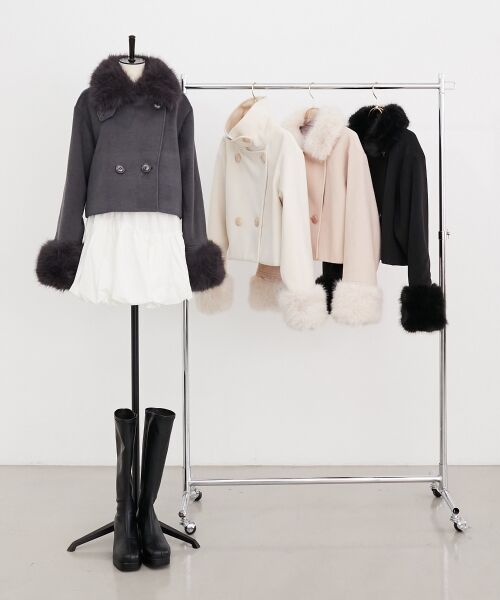 MAJESTIC LEGON / マジェスティックレゴン その他アウター | マルチwayフェイクファー付ショートコート | 詳細21