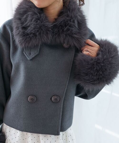 MAJESTIC LEGON / マジェスティックレゴン その他アウター | マルチwayフェイクファー付ショートコート | 詳細28