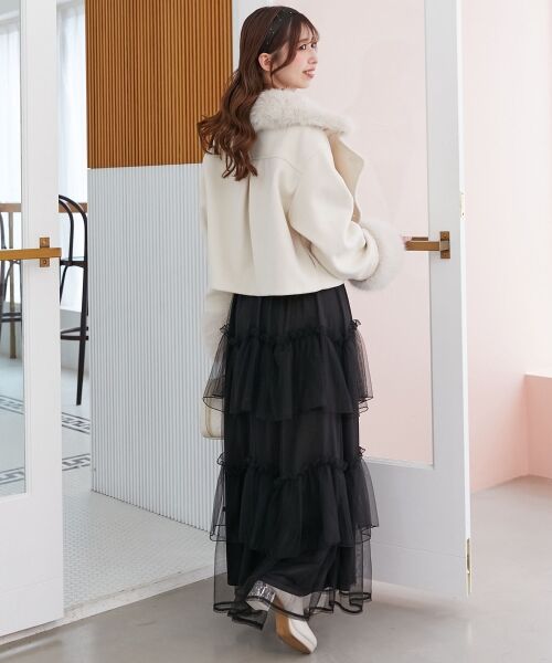 MAJESTIC LEGON / マジェスティックレゴン その他アウター | マルチwayフェイクファー付ショートコート | 詳細8