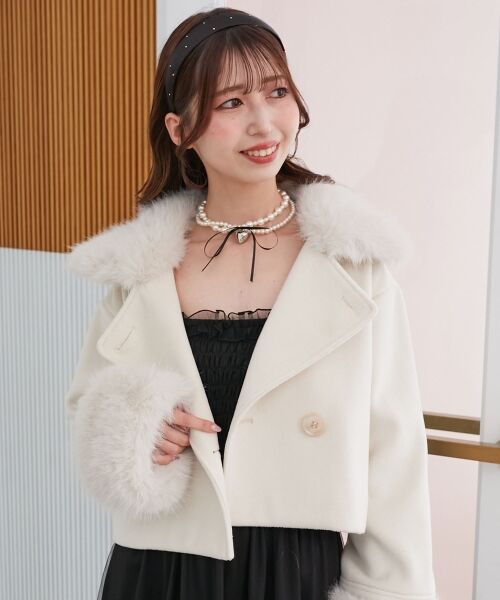 MAJESTIC LEGON / マジェスティックレゴン その他アウター | マルチwayフェイクファー付ショートコート | 詳細9