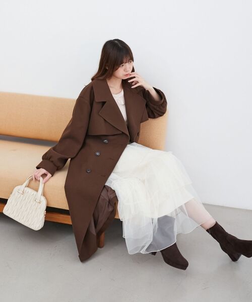 MAJESTIC LEGON / マジェスティックレゴン その他アウター | レディロングチェスターコート | 詳細11