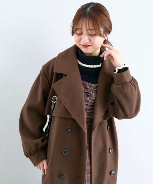 MAJESTIC LEGON / マジェスティックレゴン その他アウター | レディロングチェスターコート | 詳細9