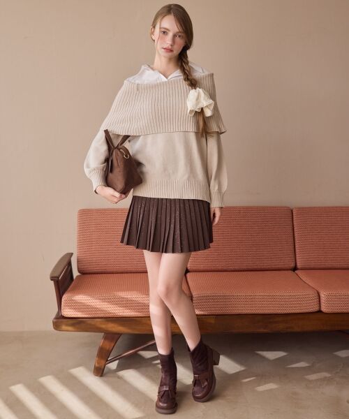 MAJESTIC LEGON / マジェスティックレゴン ブーツ(ショート丈) | リボンローファーコンビブーツ | 詳細2