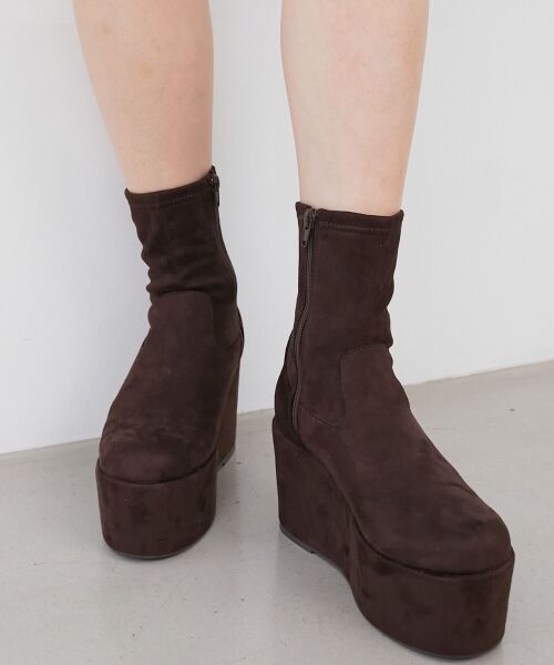 MAJESTIC LEGON / マジェスティックレゴン ブーツ(ショート丈) | 厚底ストレッチショートブーツ | 詳細16