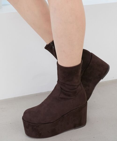 MAJESTIC LEGON / マジェスティックレゴン ブーツ(ショート丈) | 厚底ストレッチショートブーツ | 詳細17