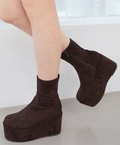 MAJESTIC LEGON / マジェスティックレゴン ブーツ(ショート丈) | 厚底ストレッチショートブーツ | 詳細18