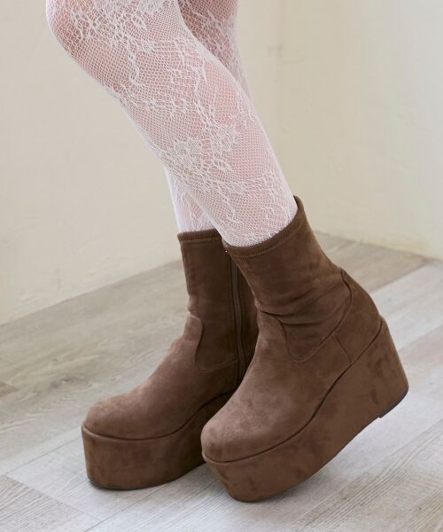 MAJESTIC LEGON / マジェスティックレゴン ブーツ(ショート丈) | 厚底ストレッチショートブーツ | 詳細2