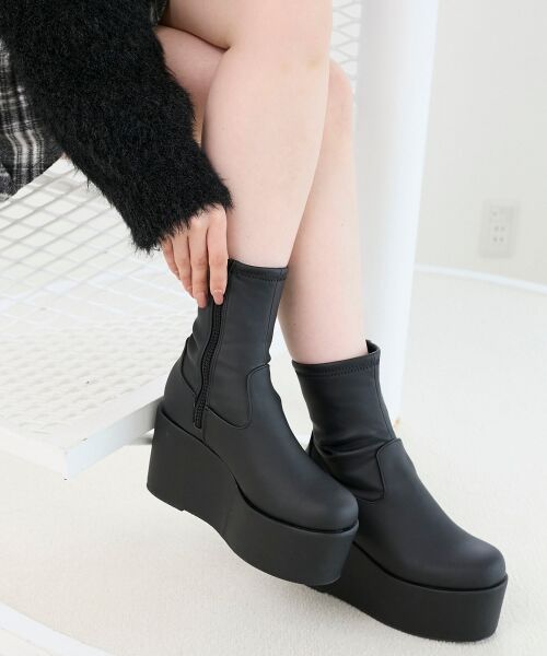 MAJESTIC LEGON / マジェスティックレゴン ブーツ(ショート丈) | 厚底ストレッチショートブーツ | 詳細21