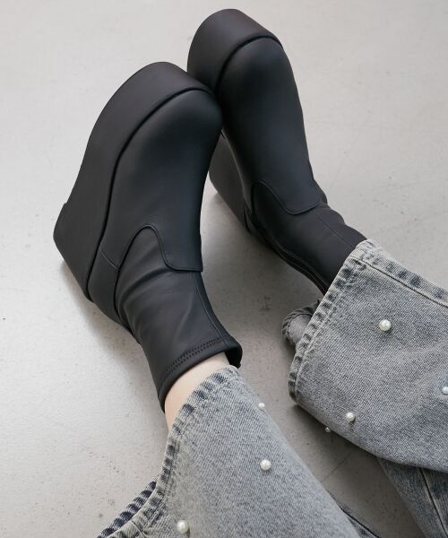 MAJESTIC LEGON / マジェスティックレゴン ブーツ(ショート丈) | 厚底ストレッチショートブーツ | 詳細26