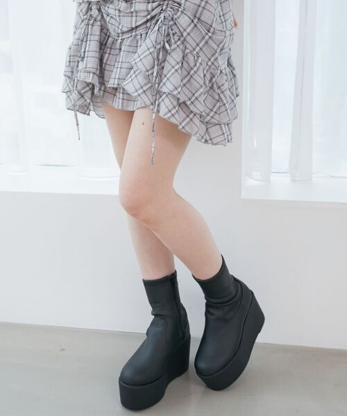 MAJESTIC LEGON / マジェスティックレゴン ブーツ(ショート丈) | 厚底ストレッチショートブーツ | 詳細28