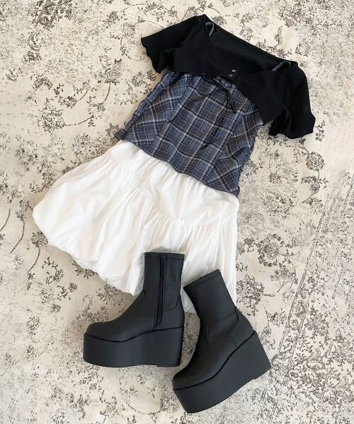 MAJESTIC LEGON / マジェスティックレゴン ブーツ(ショート丈) | 厚底ストレッチショートブーツ | 詳細29